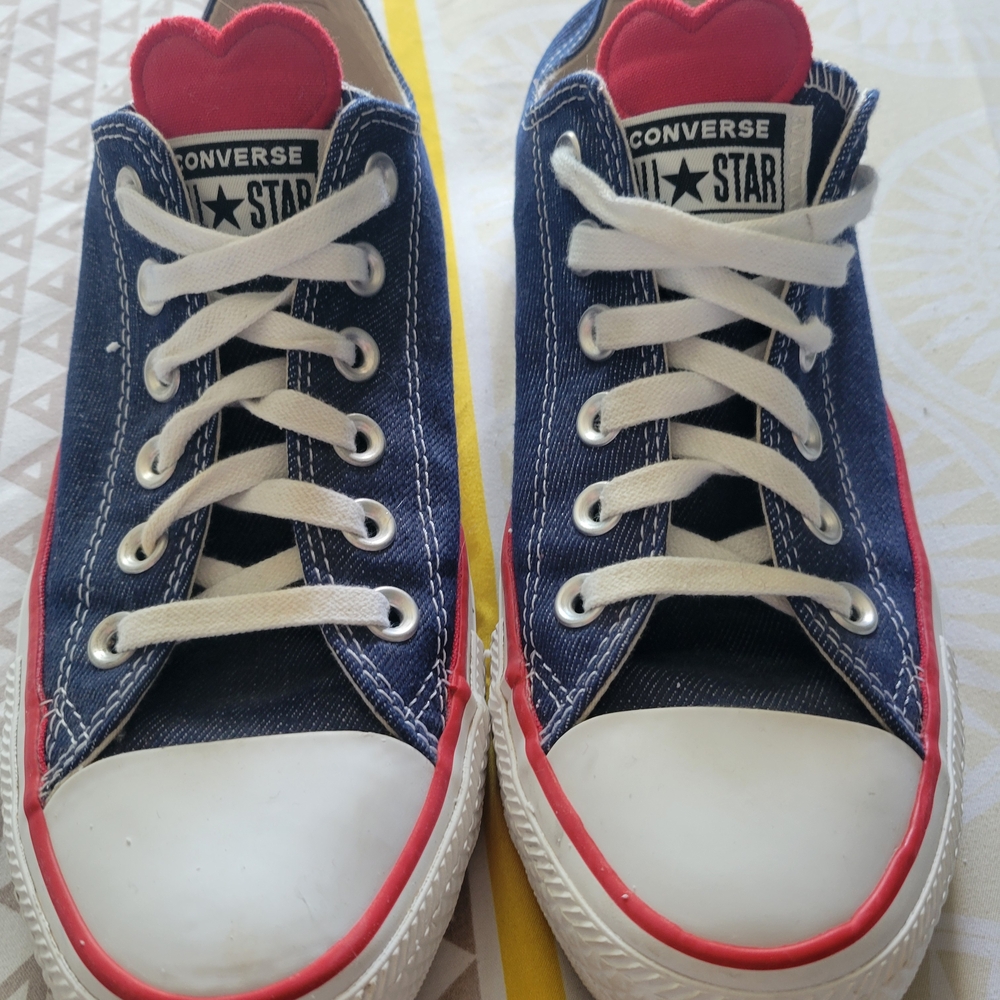 Converse Blue and Red Sneakers